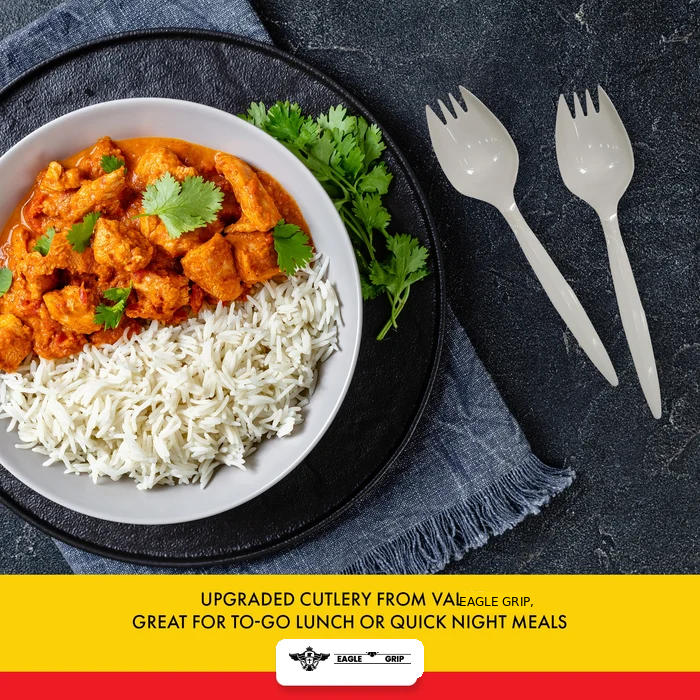 Eagle Grip - Plastic Sporks - White - Bulk - B1005