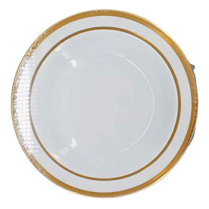 7.5" Hot Stamping Bowl - Round - Clear/White/Gold - NRB75-1