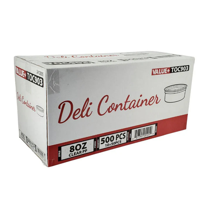Value+ - 8oz Clear PP Deli Container - Eagle Global Solution