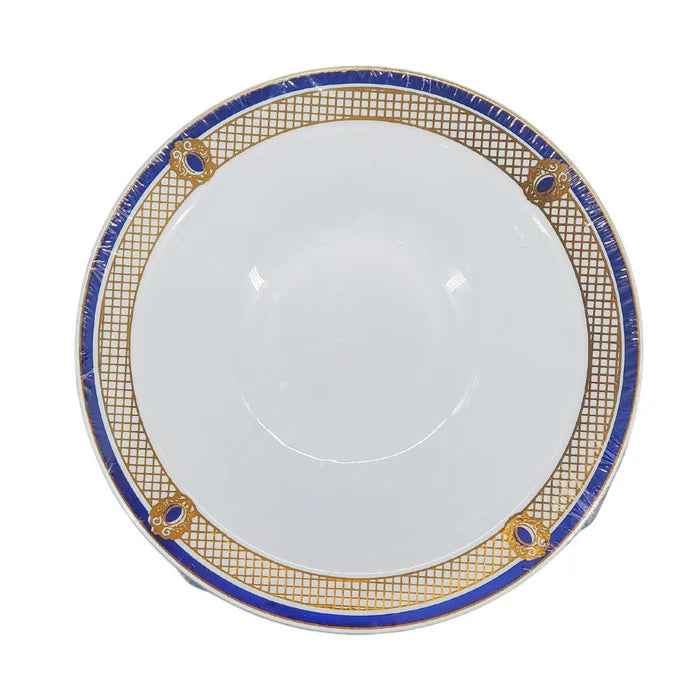 5" Hot Stamping Bowl - Round - White/Blue/Gold - NRP50-2