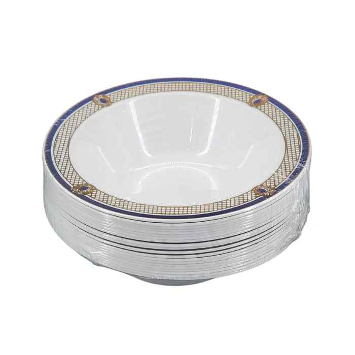 5" Hot Stamping Bowl - Round - White/Blue/Gold - NRP50-2