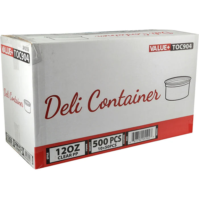 Value+ - 12oz Clear PP Deli Container - Eagle Global Solution