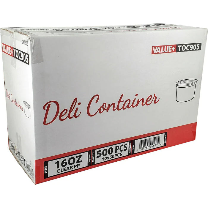 Value+ - 16oz Clear PP Deli Container - Eagle Global Solution