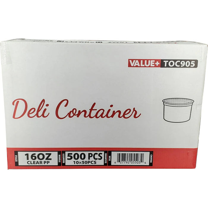 Value+ - 16oz Clear PP Deli Container - Eagle Global Solution