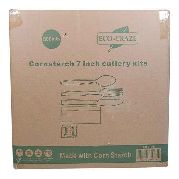 Eco-Craze - Corn Starch Cutlery Kit - 6 piece - F/N/S/S/P