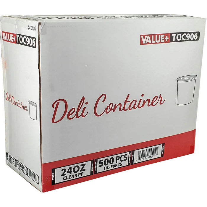 Value+ - 24oz Clear PP Deli Container - Eagle Global Solution