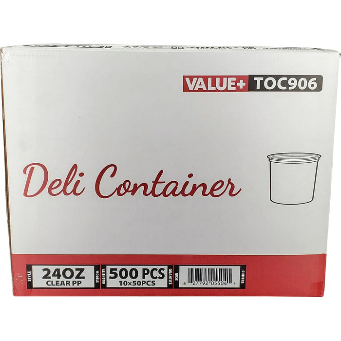 Value+ - 24oz Clear PP Deli Container - Eagle Global Solution