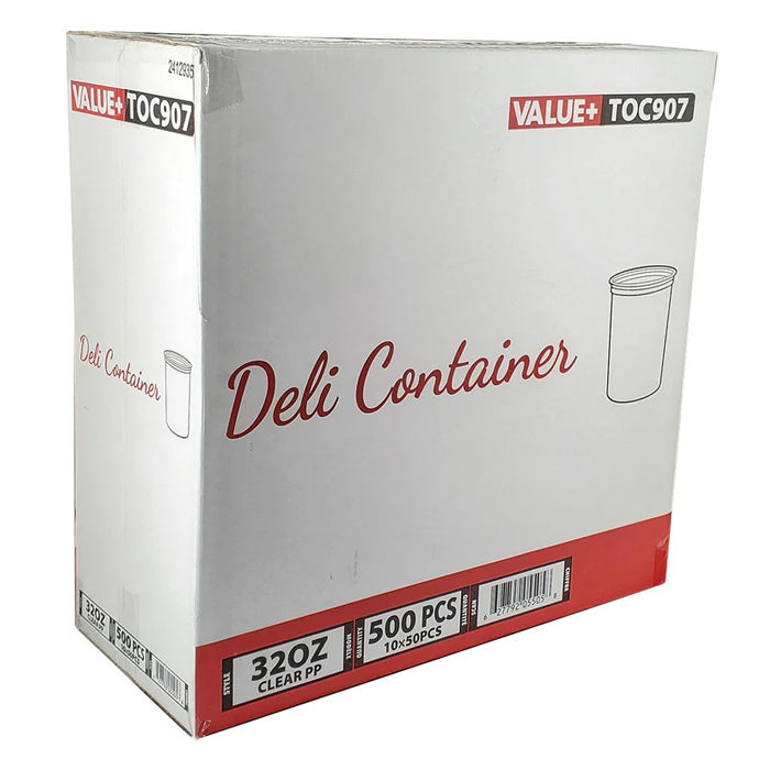 Value+ - 32oz Clear PP Deli Container - Eagle Global Solution
