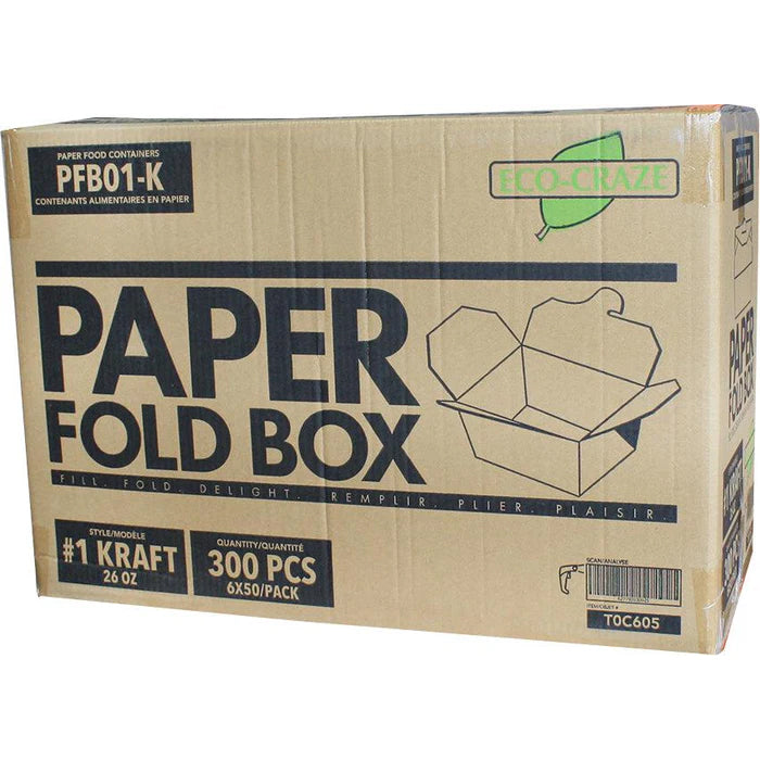 Eco-Craze - #1 Kraft Paper Fold Box - PFB01-K - Eagle Global Solution