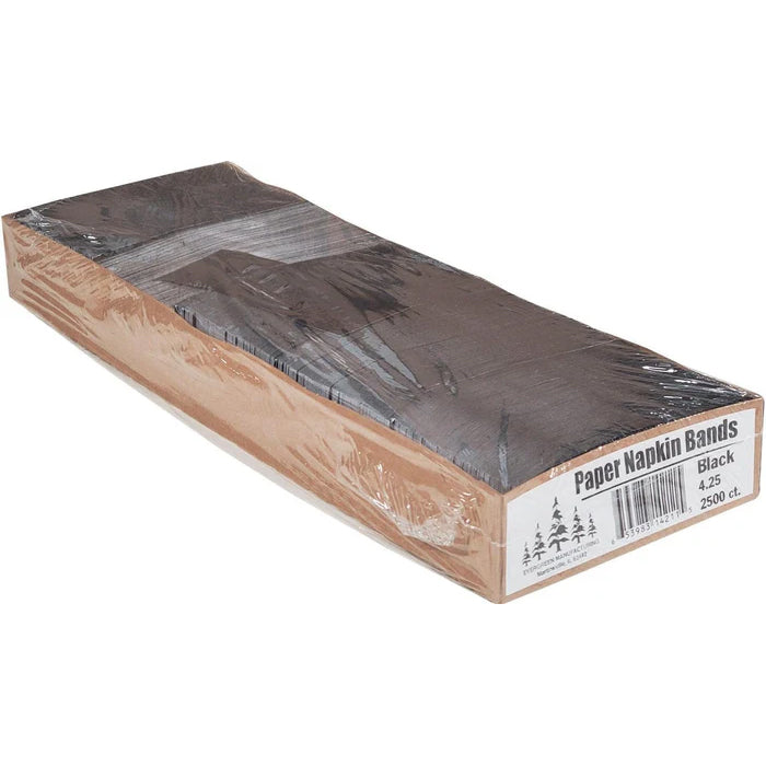 Napkin Bands - 4.25"x1.5" - Black - Eagle Global Solution