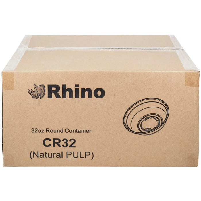 Eco-Craze - 32oz Round Natural Pulp Bowl - CR32 - Eagle Global Solution