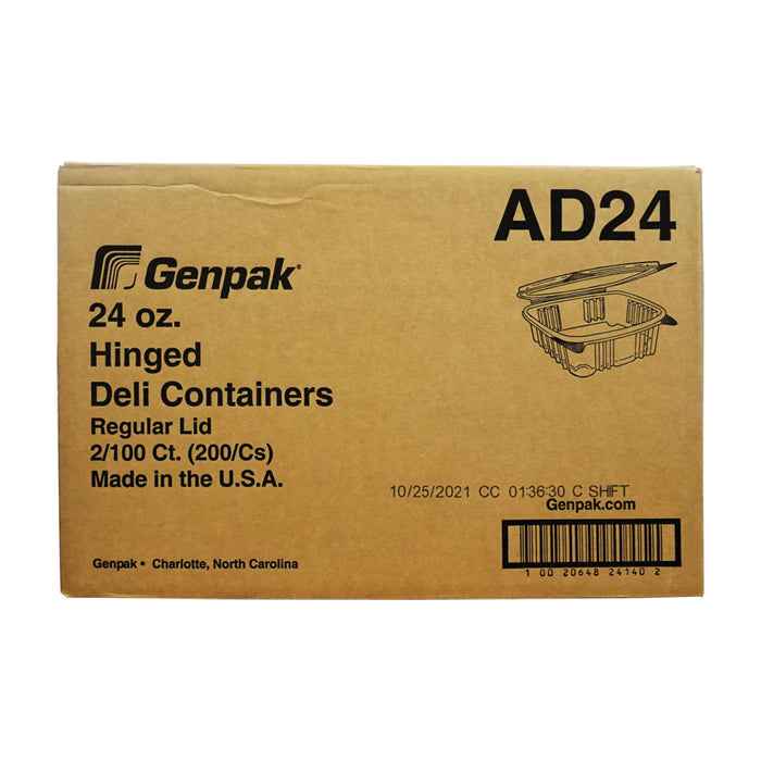 Genpak - Hinged Deli Container - Clear - 24oz - AD24