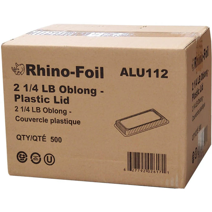 Rhino-Foil - 2 1/4 lb Oblong - Plastic Lid - AR120 - Eagle Global Solution