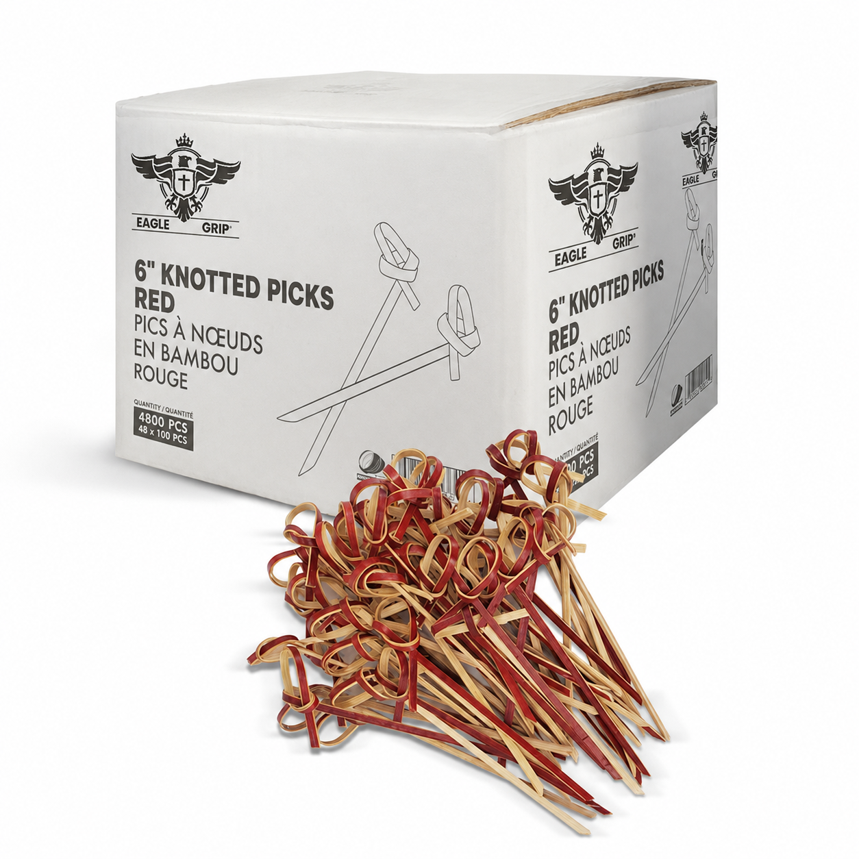 Eagle Grip - Bamboo Knot Pick - 6" - Red - BK3515