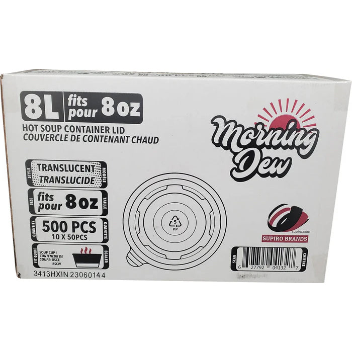 Morning Dew - Plastic Lids for 8 oz Paper Soup Container - 8L - Eagle Global Solution