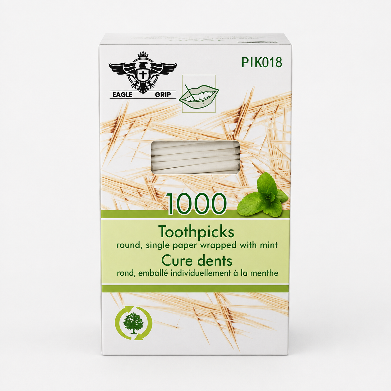Eagle Grip - Bamboo Toothpick - Mint - Paper Wrap - P2-65M