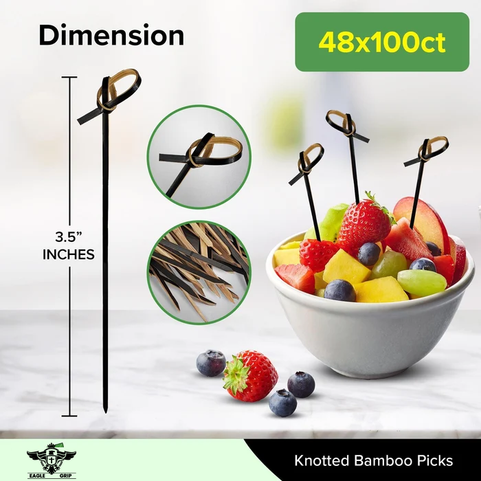Eagle Grip - Bamboo Knot Pick - 3.5" - Black - BK3409