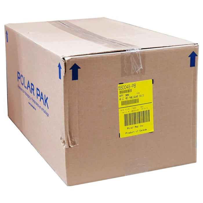 CLR - ParPak - Plastic Square Bowl - Medium - 48oz - 5E050A-PD-1-C