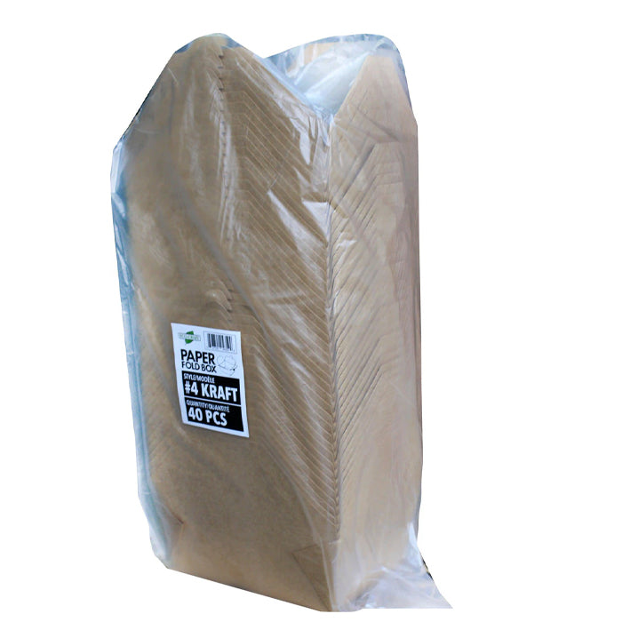 Eco-Craze - #4 Kraft Paper Fold Box - PFB04-K - Eagle Global Solution