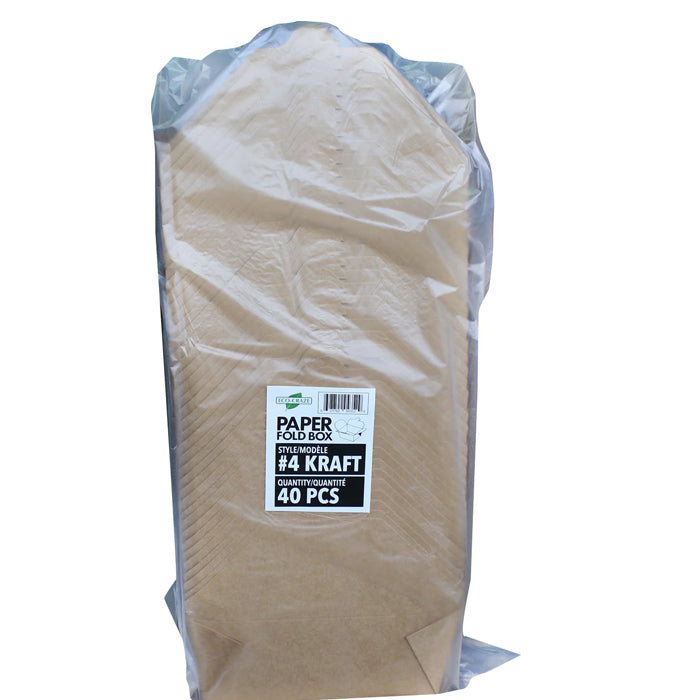 Eco-Craze - #4 Kraft Paper Fold Box - PFB04-K - Eagle Global Solution