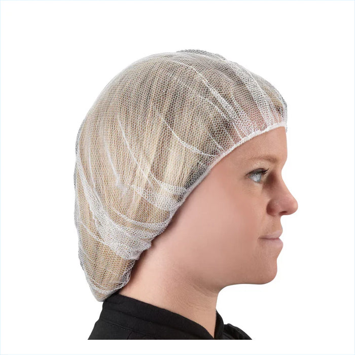 White Nylon Honeycomb Hairnet - Lightweight and Durable - Eagle Global Solution