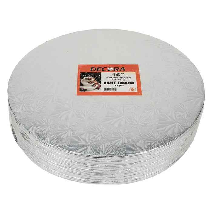 Enjay - Cake Board - Round - Silver - 16x1/4