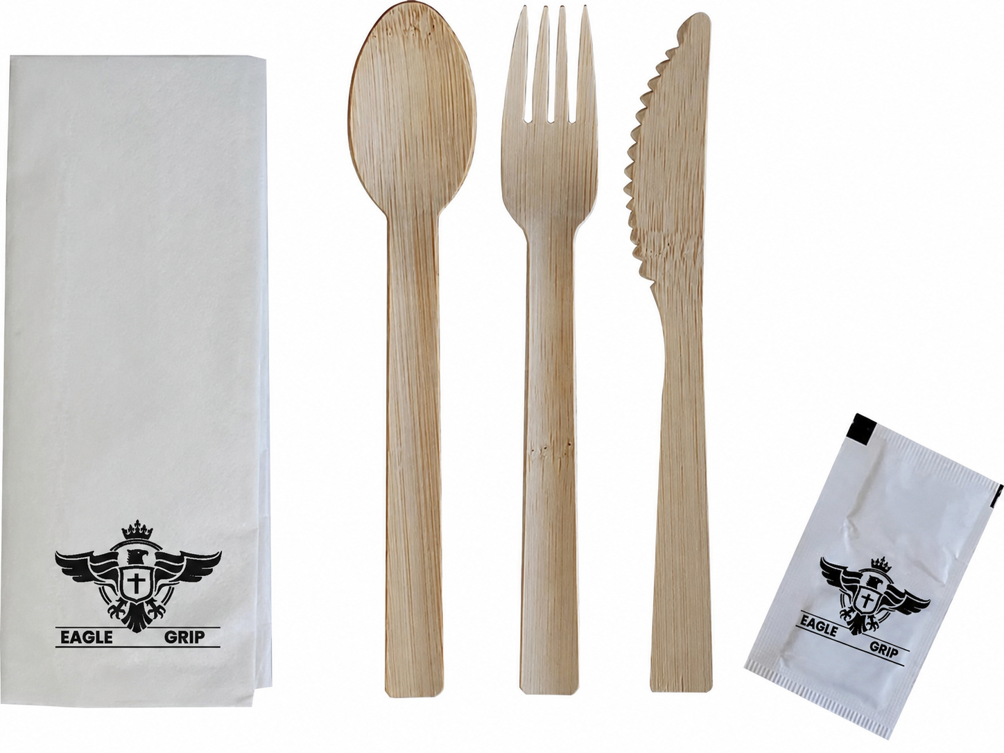 Eagle Grip - Disposable Bamboo 6pcs Cutlery Kit - K/F/S/N/SP NBB-M611