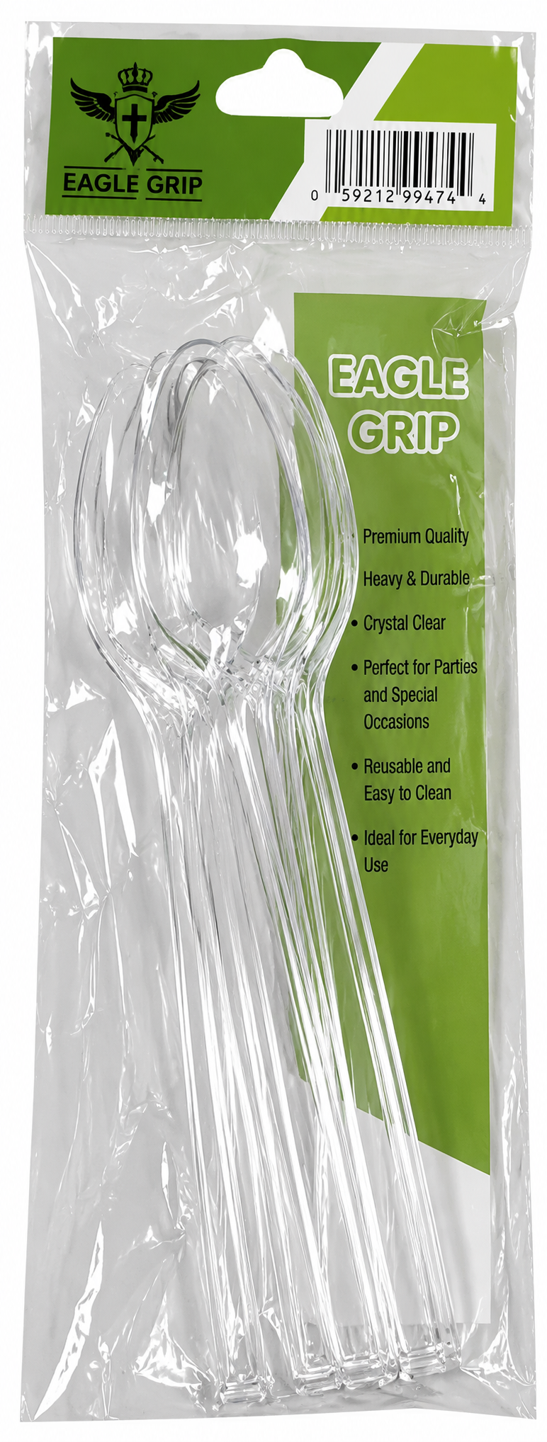 Eagle Grip - Plastic Serving Utensils (4pk) - 2 Fork / 2 Spoon - BZDSER2