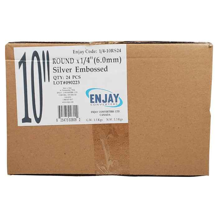 Decora - Cake Board - Round - Silver - 10x1/4