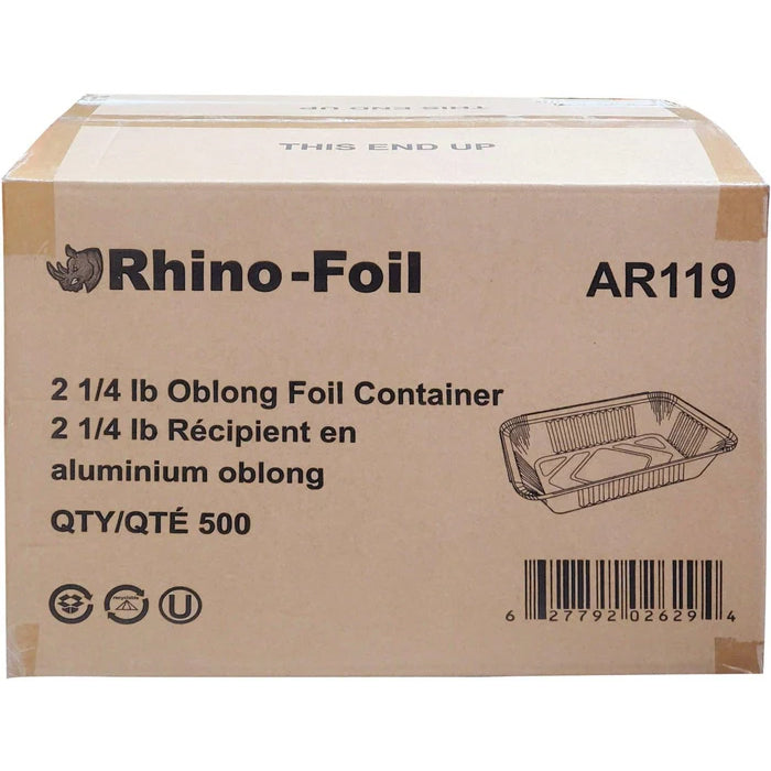 Rhino-Foil - 2 1/4 lb Oblong - Aluminium Foil Container - AR119 - Eagle Global Solution