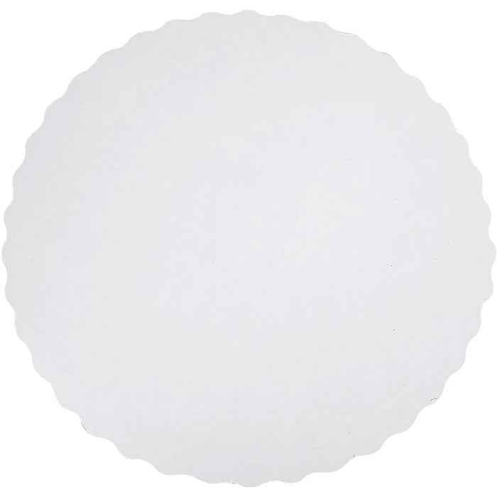 Enjay - Scallop Sheets - 12" - Round - Silver - 0.45 thick