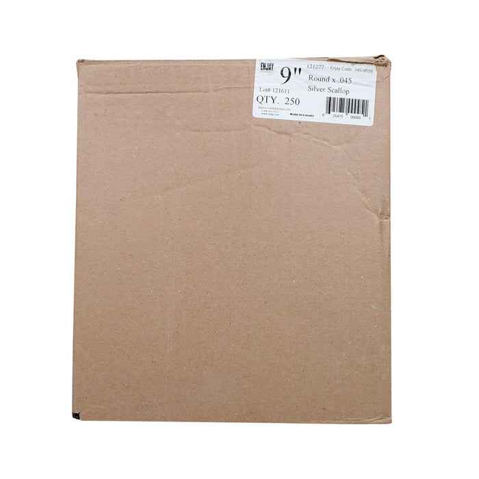 Enjay - Scallop Sheets - 9" - Round - Silver - 0.45 thick