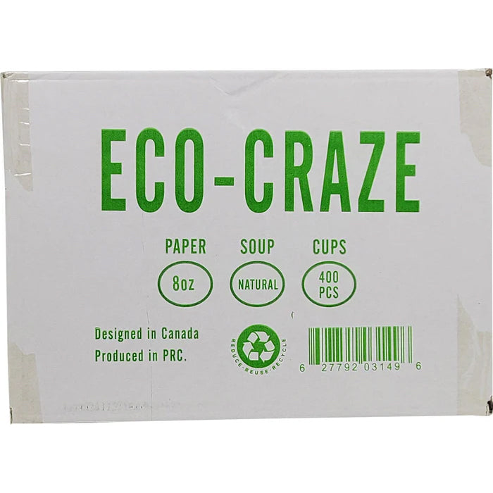 Eco-Craze - 8oz Paper Soup Bowl - Kraft - Eagle Global Solution