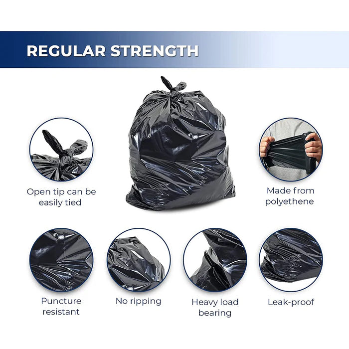 Spartano - Garbage Bags - Regular - Black - 22"x24" - Eagle Global Solution