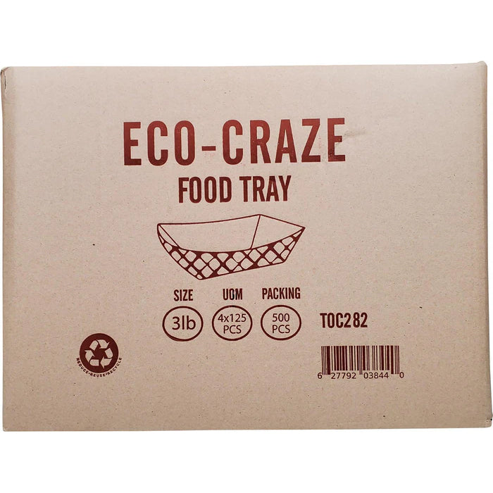 Eco-Craze - Food Trays - 3 lb - #300 - Eagle Global Solution