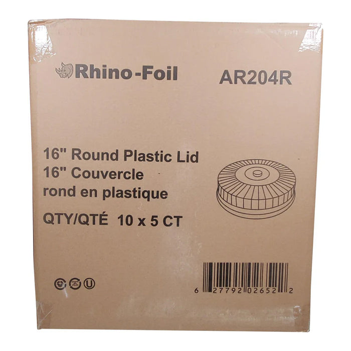 Rhino-Foil - 16" Clear Plastic Lid for Round Catering Tray - AR204R - Eagle Global Solution