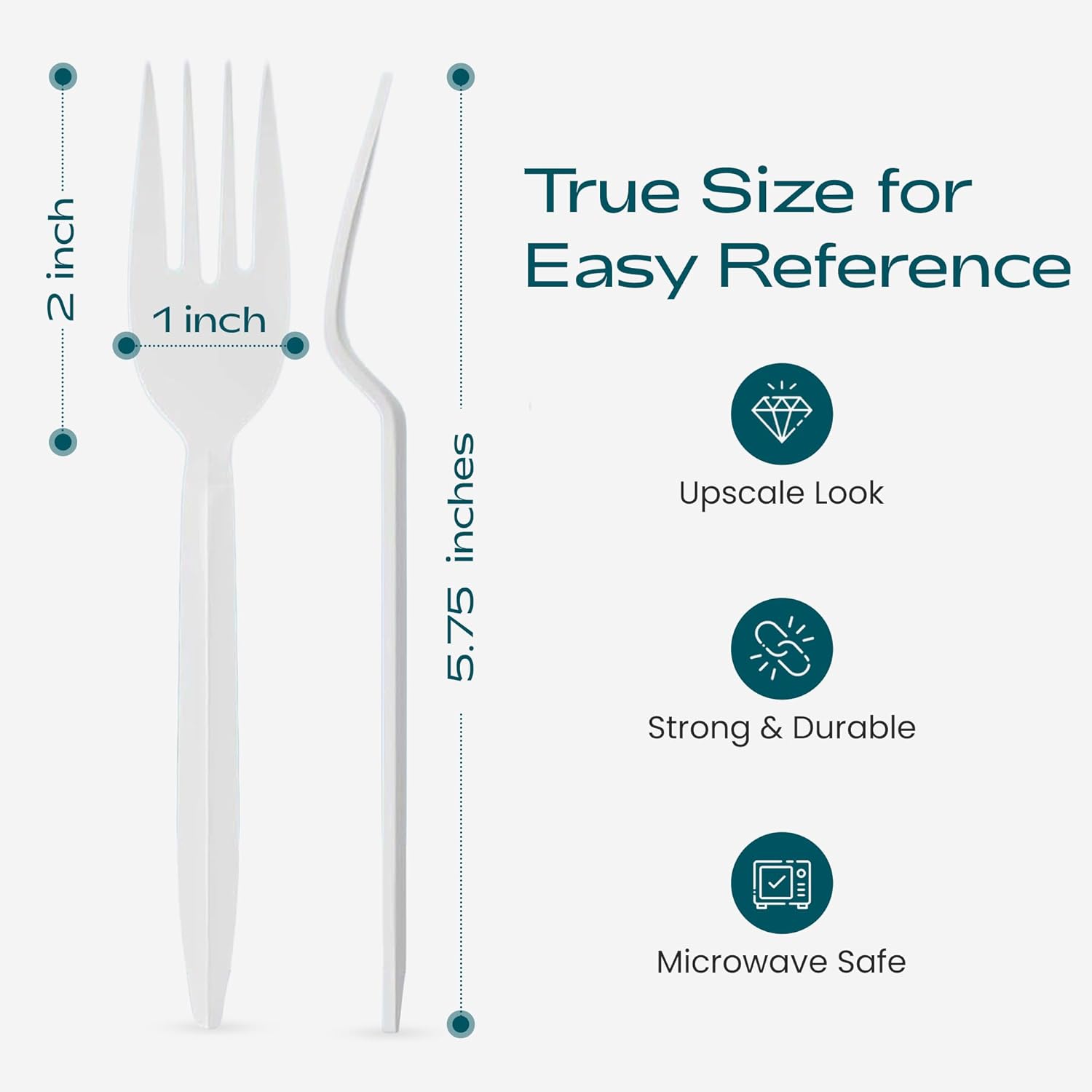 EagleGrip Disposable White Plastic Forks, 1000 Count – Lightweight, Strong Cutlery for Parties, Catering, Everyday Meals, Events & Food Service – Clean White Color, Bulk Value Pack