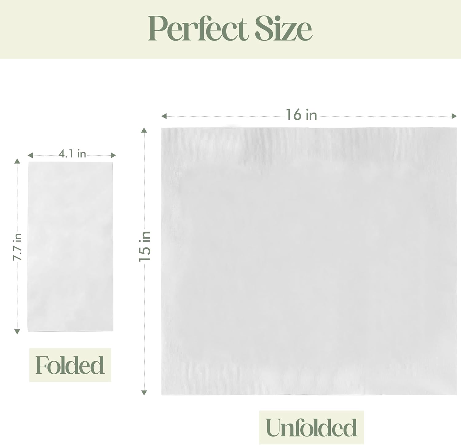Premium 2-Ply Dinner Napkins – 15” x 16” Large Linen-Feel Disposable Napkins, 300 Count – Soft, Strong, Recycled Material – Restaurant Grade Bulk Napkins for Events, Parties, Catering & Foodservice.