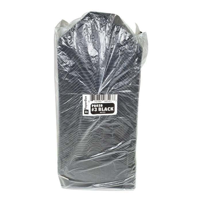 Eco-Craze - #3 Black Paper Fold Box - PFB03-B - Eagle Global Solution