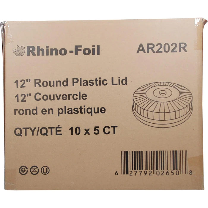 Rhino-Foil - 12" Clear Plastic Lid for Round Catering Tray - AR202R - Eagle Global Solution