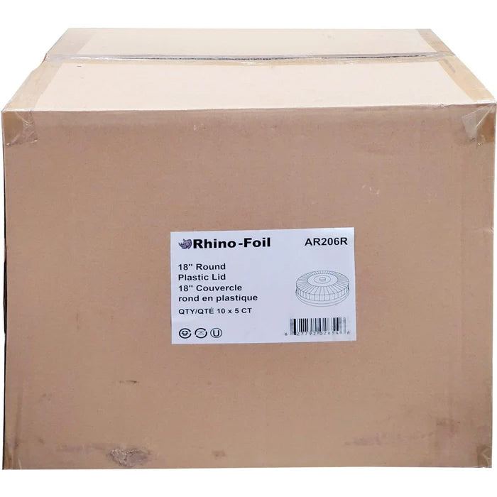 Rhino-Foil - 18" Clear Plastic Lid for Round Catering Tray - AR206R - Eagle Global Solution