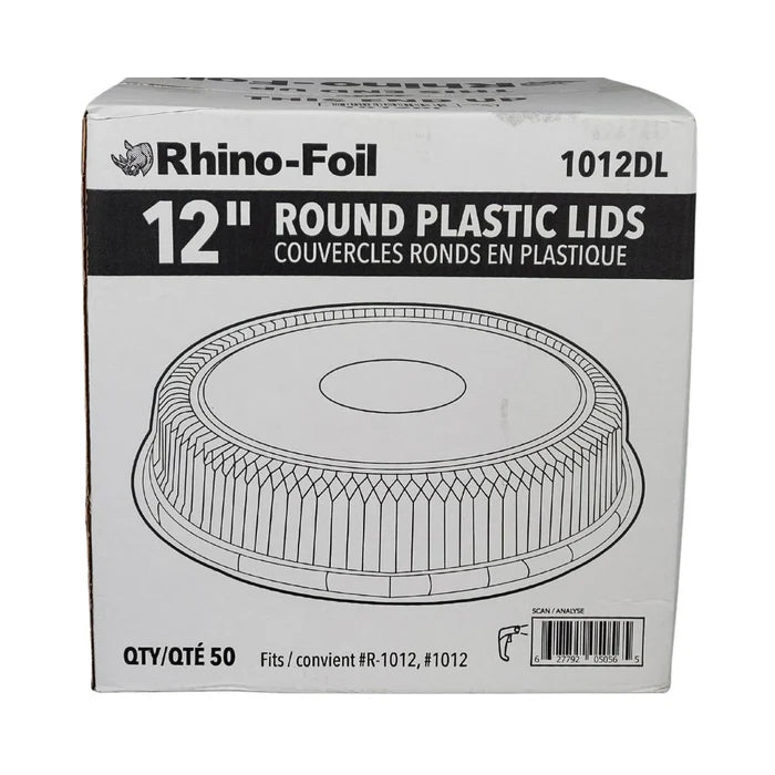 XC - Rhino-Foil - Lids for 12" Round Catering Tray - Plastic - 1012DL - Eagle Global Solution
