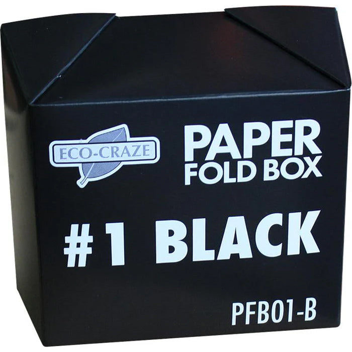 Eco-Craze - #1 Black Paper Fold Box - PFB01-B - Eagle Global Solution