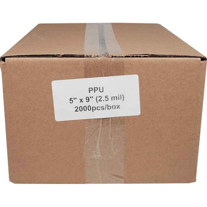 5"x9" - Plastic Bags - P.P.U. - Shiny - 2.5 mil