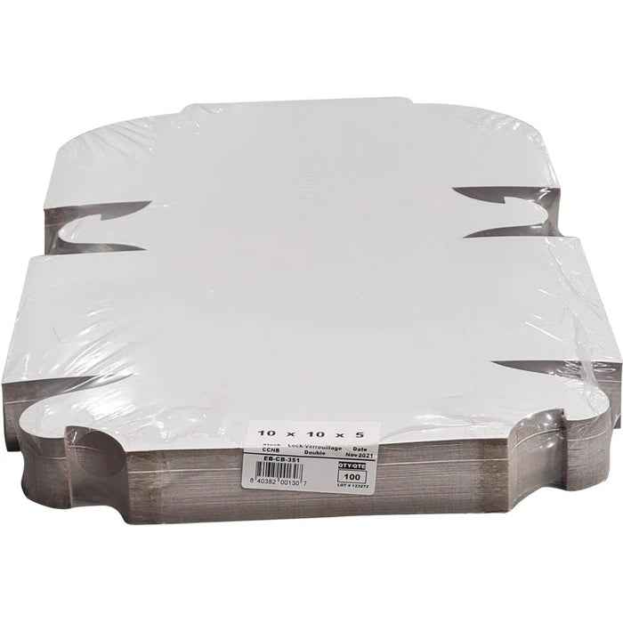 EB - White Cake Boxes - 10x10x5
