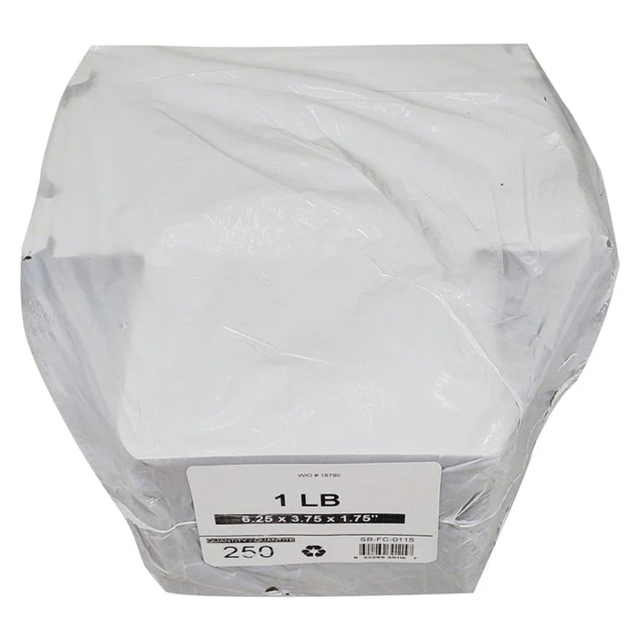 EB - White Cake Boxes - 1 lb Canadian - 6¼x3¾x1¾ - Eagle Global Solution
