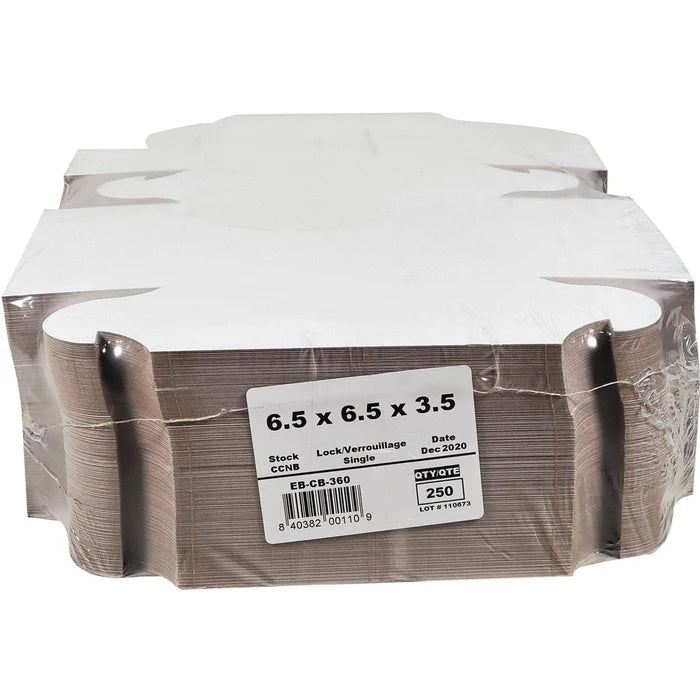 EB - White Cake Boxes - 6½x6½x3½ - Eagle Global Solution