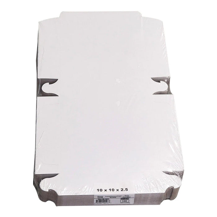EB - White Cake Boxes - 10x10x2.5 - Eagle Global Solution