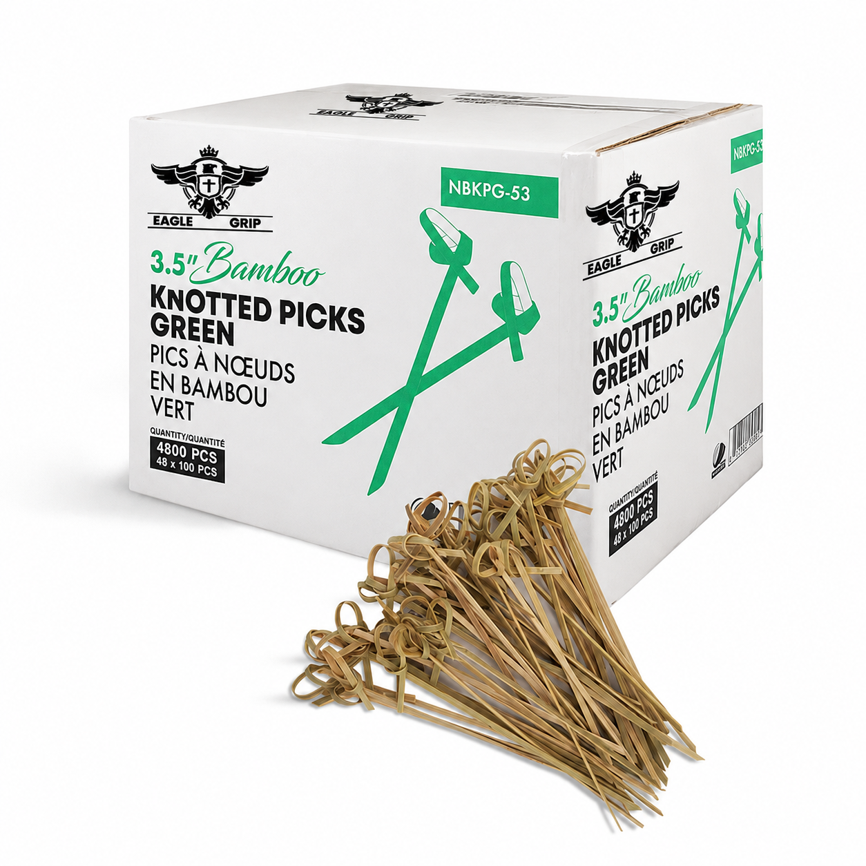 Eagle Grip - Bamboo Knot Pick - 3.5" - Green - BK3609