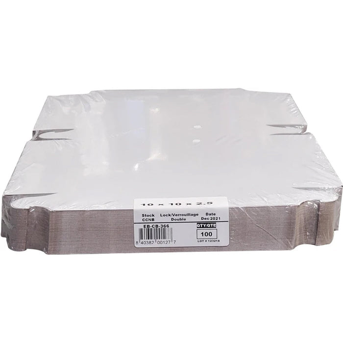 EB - White Cake Boxes - 10x10x2.5 - Eagle Global Solution